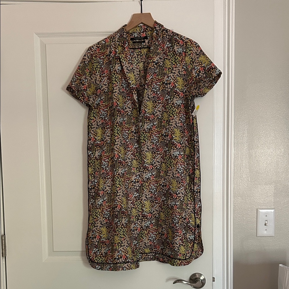 Scotch & Soda Black Floral Printed Shift Dress